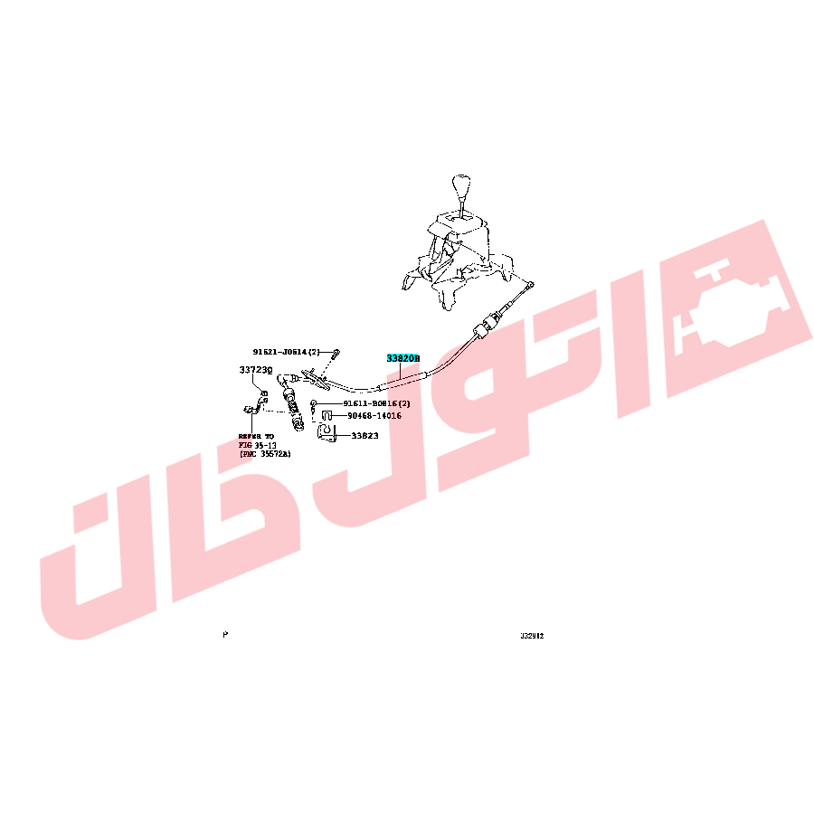 سیم تعویض دنده لکسوس ES350 مدل 2011-2008