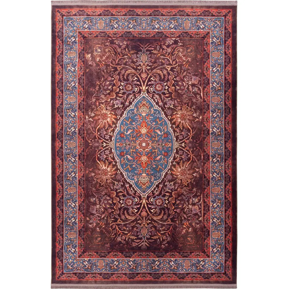 فرش محتشم طرح هلنا کد25NH0050 عنابی