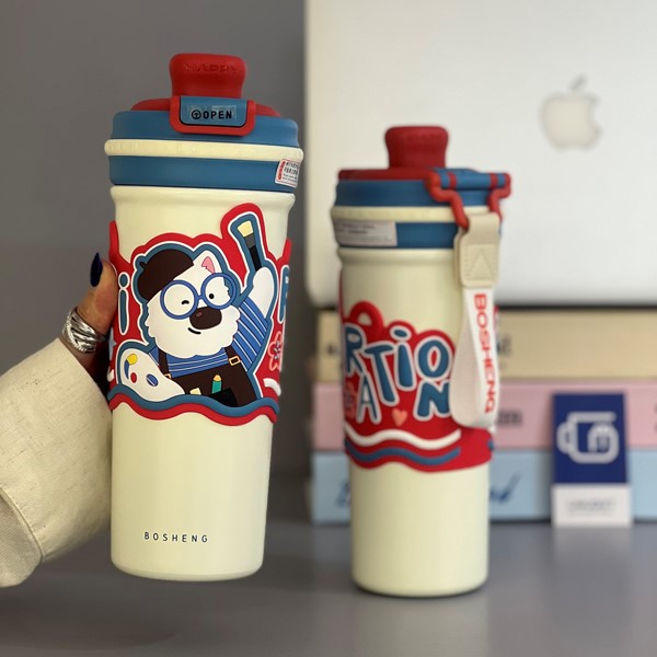 تراول ماگ فانتزی 660 میل BOSHENG طرح DOG - منتظر قیمت