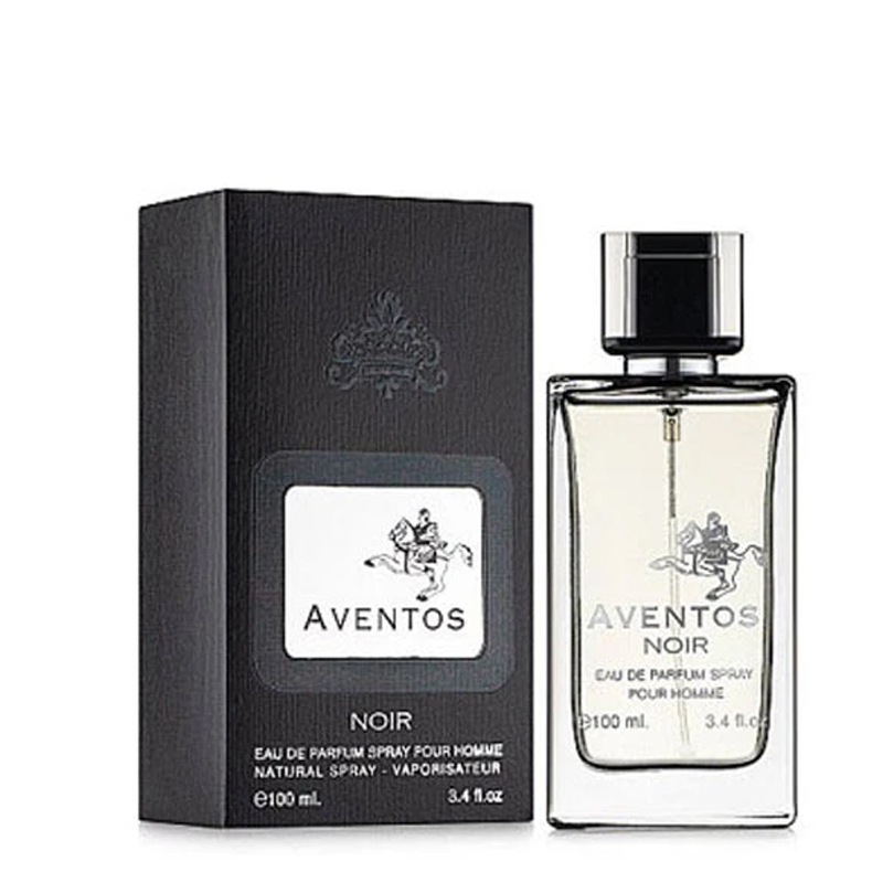 ادو پرفیوم مردانه اونتوس نویر (Aventus Noir) از برند Fragrance World حجم 100 میلیلیتر؛ قدرت، وقار و جذابیت در یک رایحه مردانه