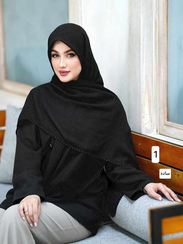 روسری سوپر نخ پلیسه دور عدسی کد ۷۴۹