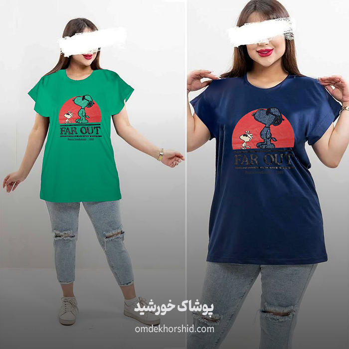 تیشرت نخی ویسکوز چاپی اسکوبی
