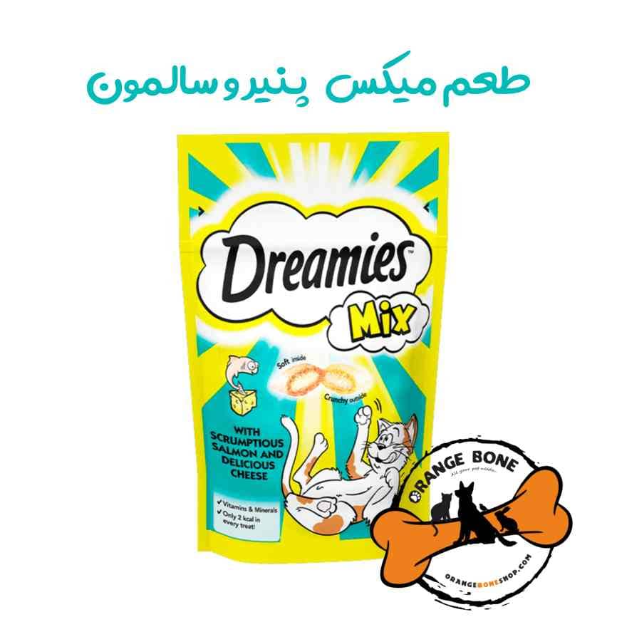 تشویقی گربه دریمیز طعم ماهی و پنیر (60 گرم)