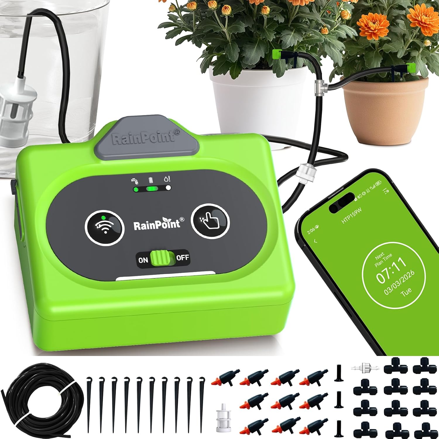 آبیاری قطره ای اتوماتیک RAINPOINT اتصال وای فای