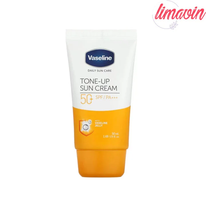 کرم ضد آفتاب بدون رنگ وازلین SPF 50 مدل tone up مناسب انواع پوست حجم 50 میلیلیتر