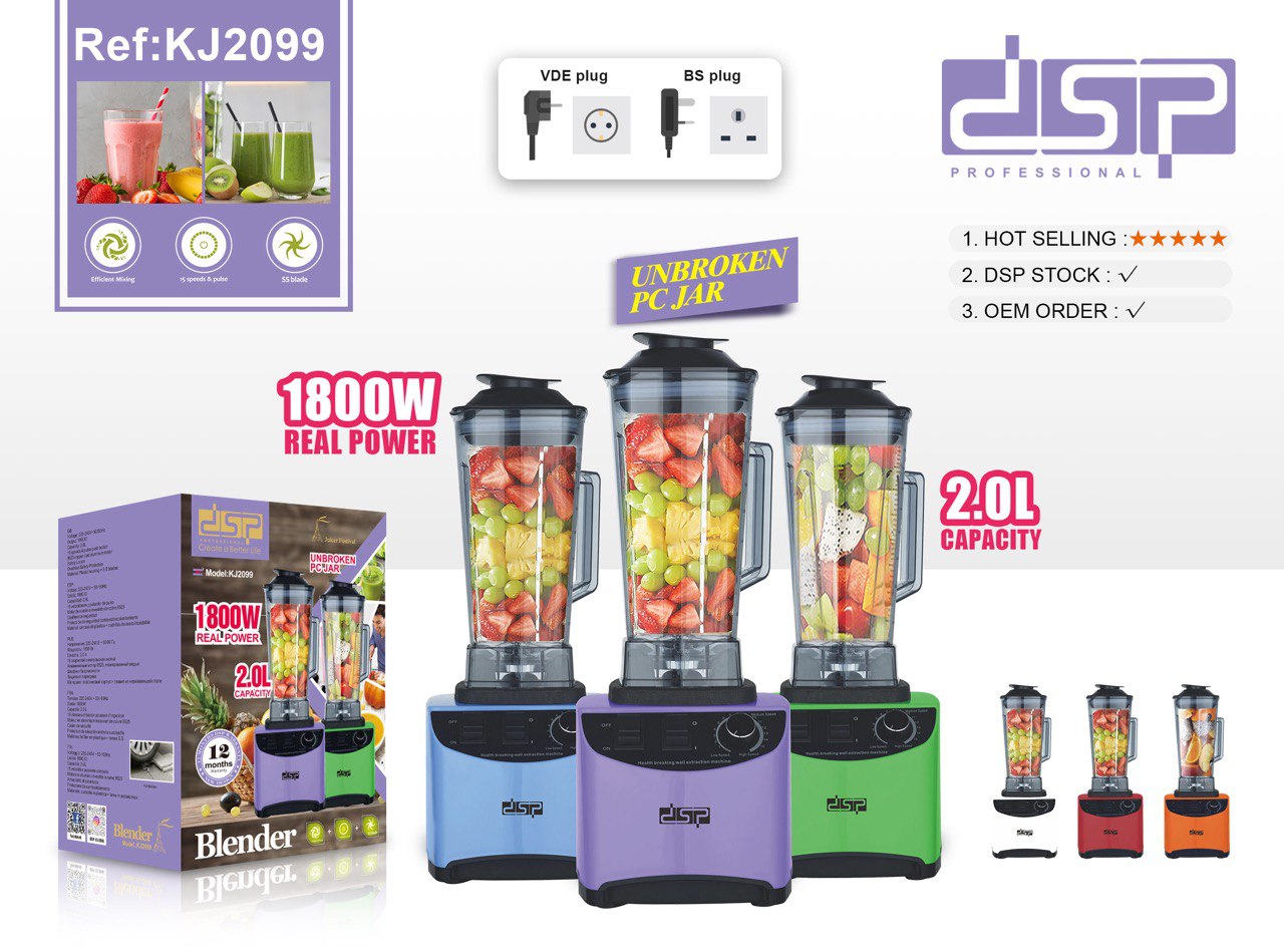 مخلوط کن حرفه ای دی اس پی مدل dsp-KJ2099