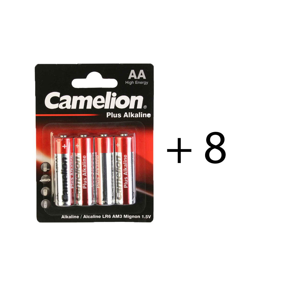 باتری قلمی کملیون مدل پلاس آلکالاین کارت 12 عددی Camelion Plus Alkaline AA Battery 12 Pack