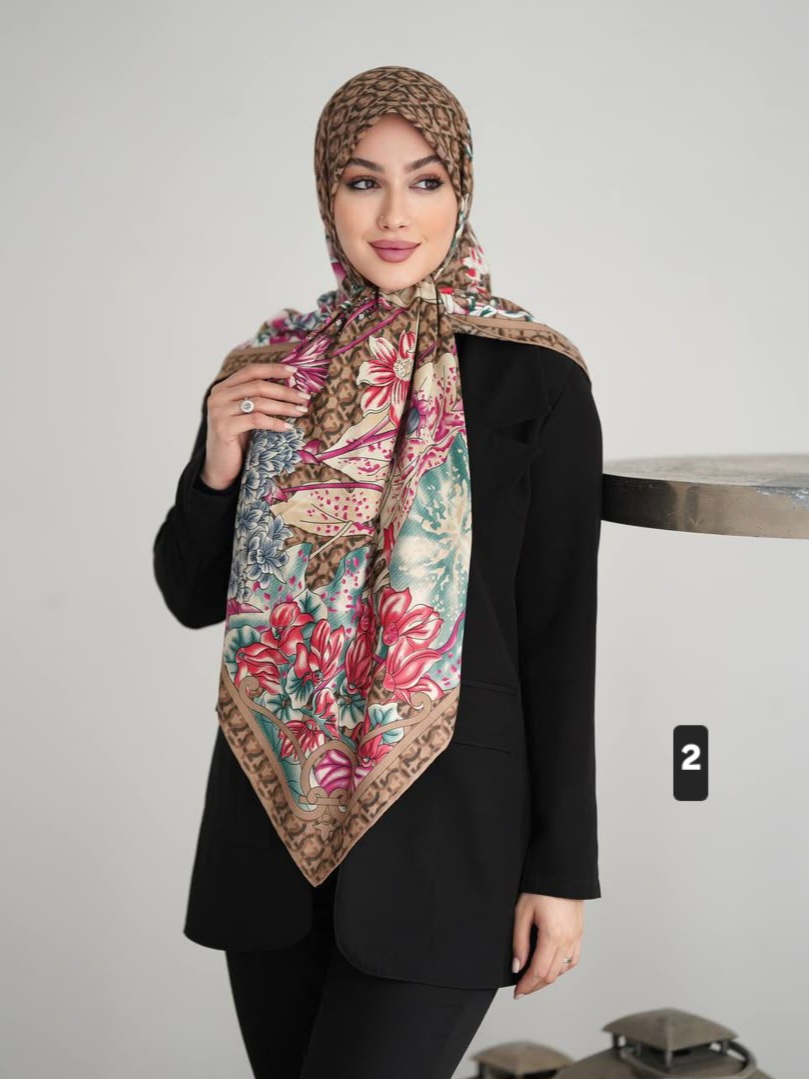 روسری قواره بزرگ ابریشم توییل کد ۱۰۸۰ - 2