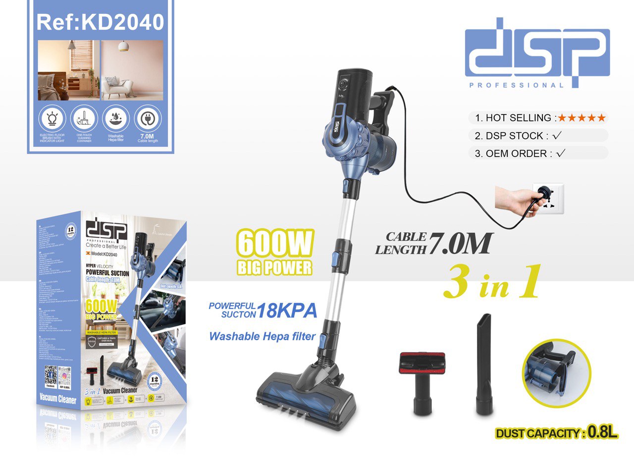 جارو برقی عصایی دی اس پی مدلdsp-KD2040
