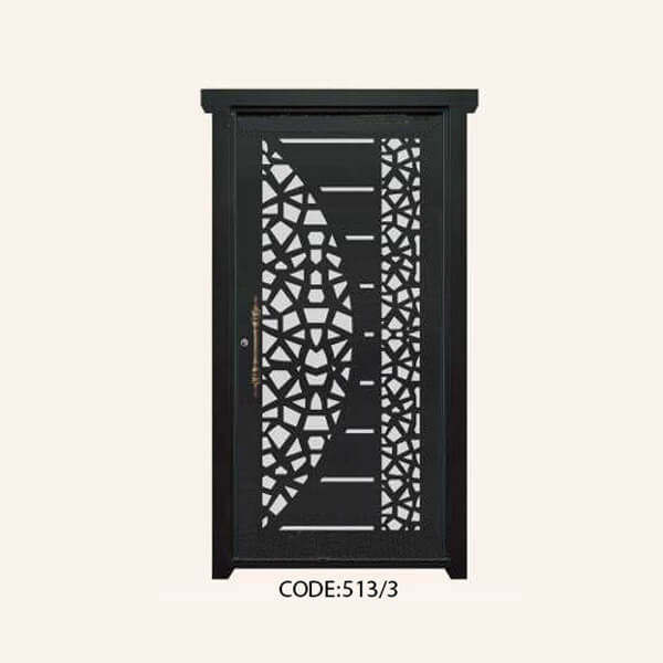 درب یک لنگه فلزی CNC طرح 513