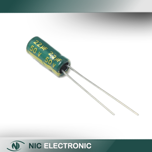 خازن الکترولیتی 22UF/50V-5X11-105C-GREEN