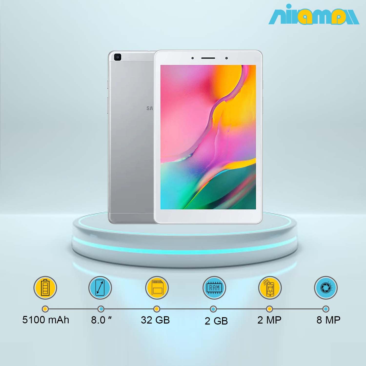 تبلت سامسونگ مدل Galaxy Tab A 8.0 2019 LTE SM-T295 ظرفیت 32 گیگابایت