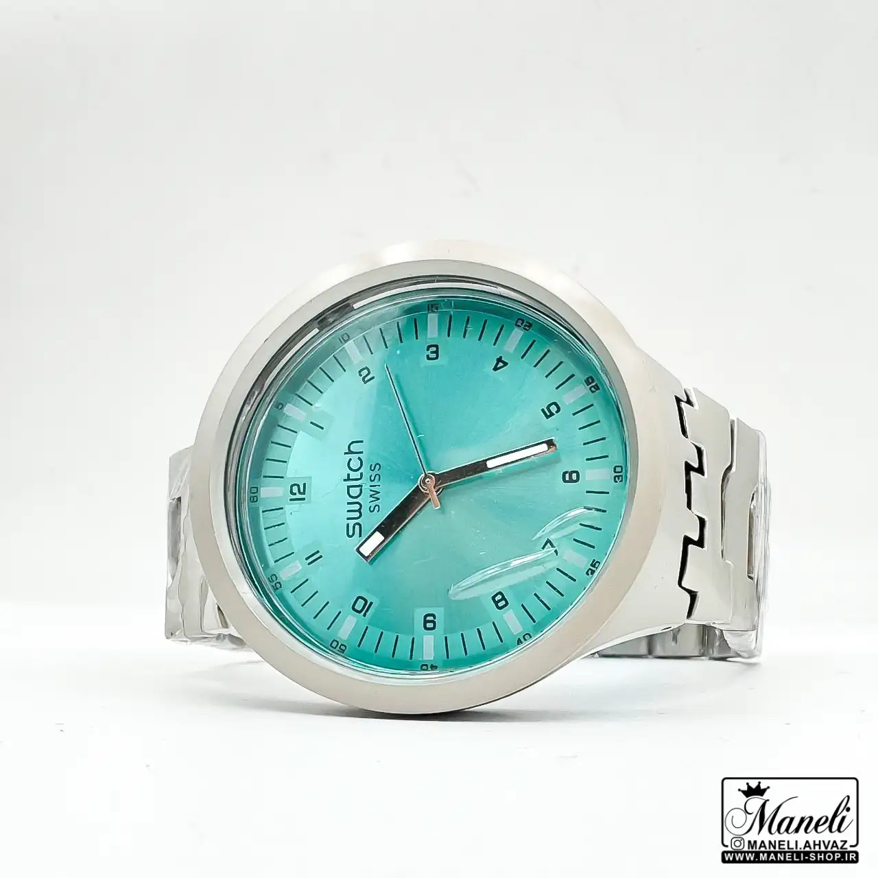 ساعت سواچ Swatch مردانه صفحه آبی تیفانی