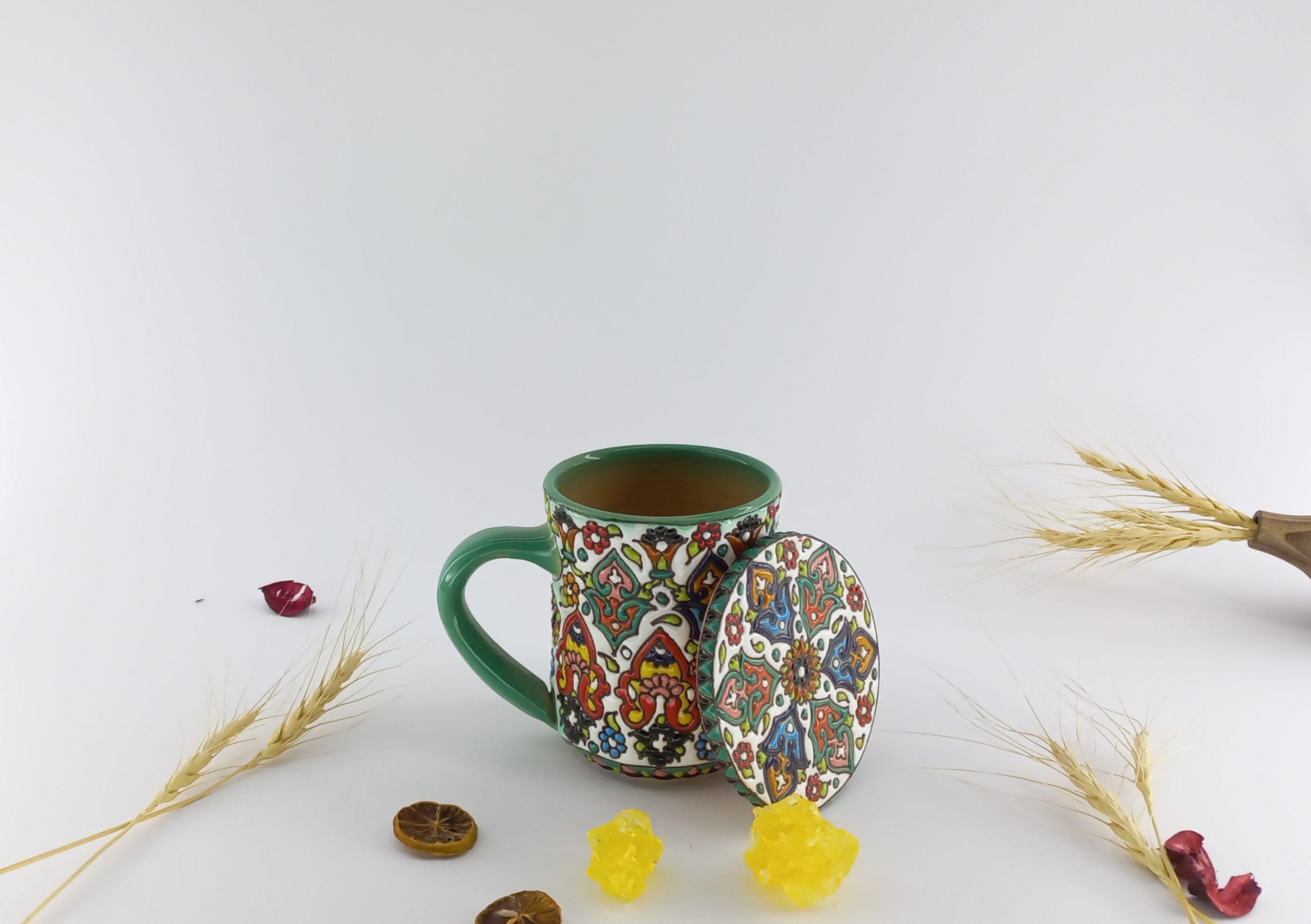 لیوان دمنوش میناکاری
