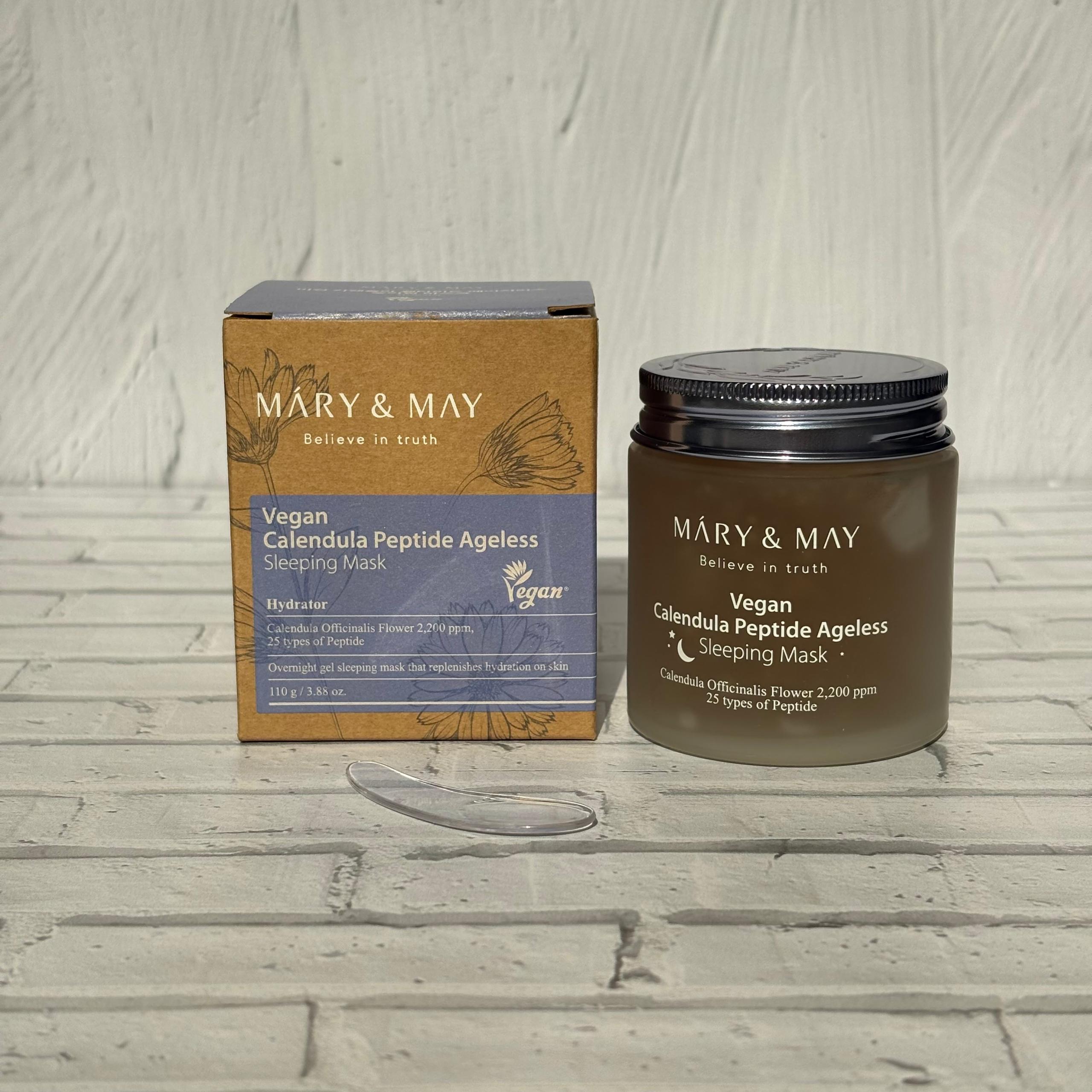 ماسک خواب جوانساز و تسکین دهنده پپتید و عصاره کالاندولا مری اند می Mary &amp; May Calendula Peptide Ageless Sleeping Mask