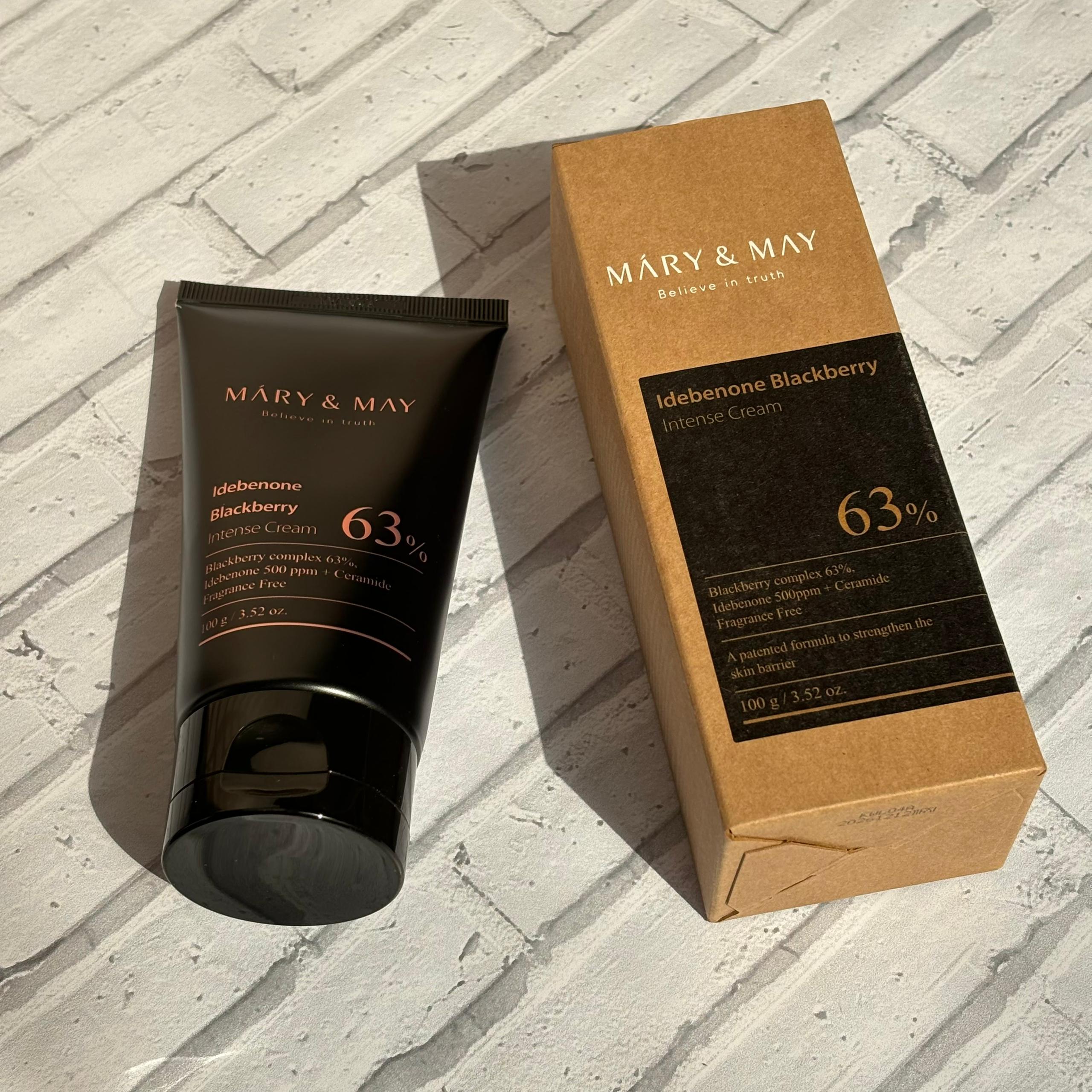 کرم ضد چروک و ترمیم کننده ایدبنون و بلک بری برند مری اند می 100 گرم Mary &amp; May Idebenone Blackberry Intense Cream
