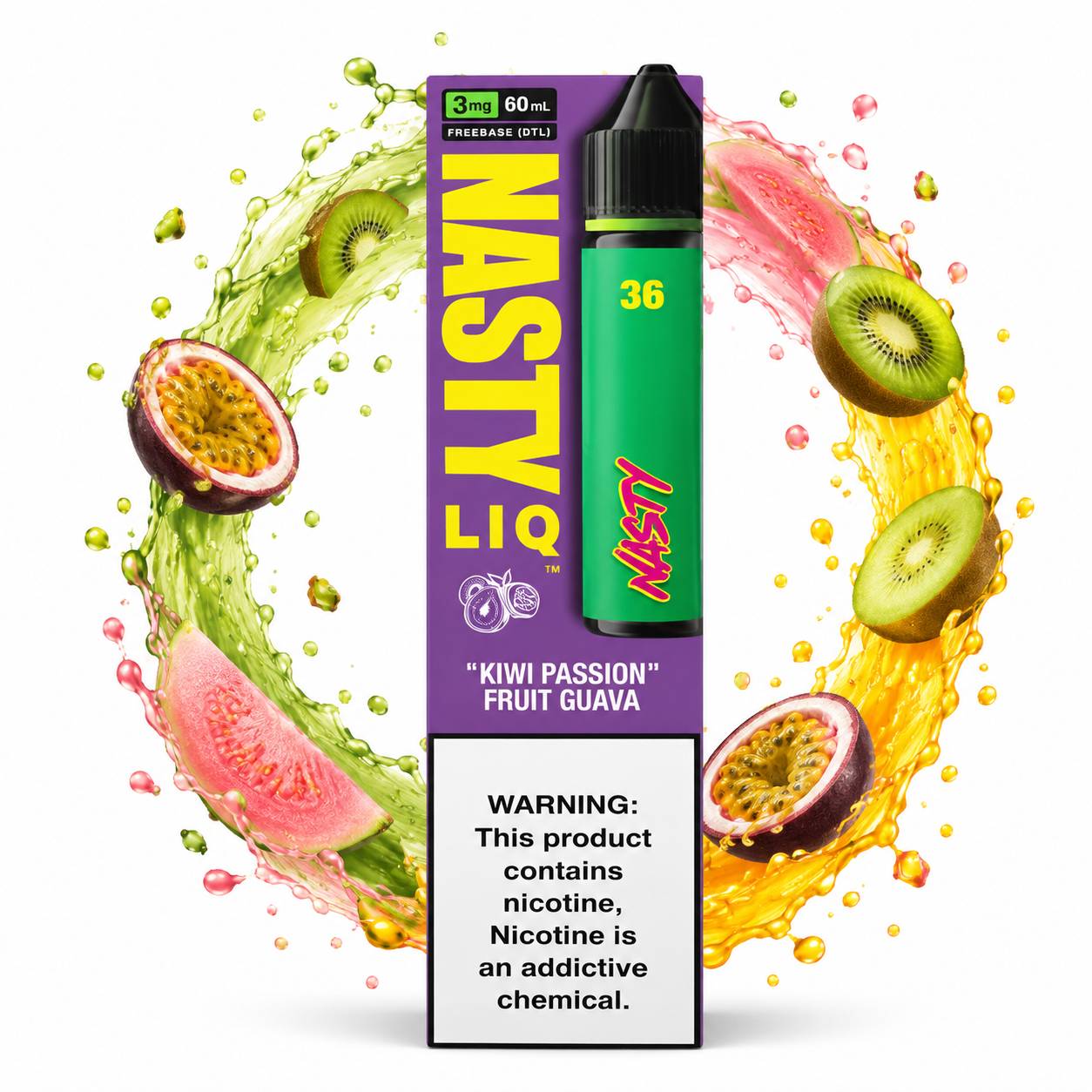 جویس کیوی پشن فروت گوآوا نستی juice passion fruiy guava nasty