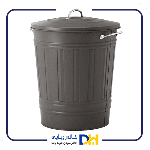 سطل فلزی ۴۰لیتری دربدار ایکیا KNODD