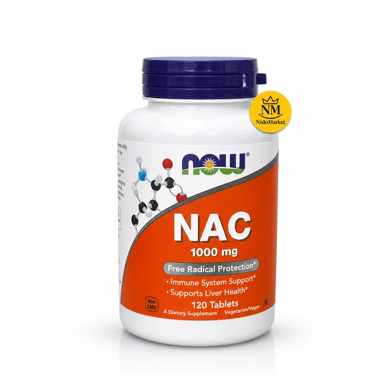 مکمل NAC ناو فودز 1000 میلی گرم بسته 120 عددی