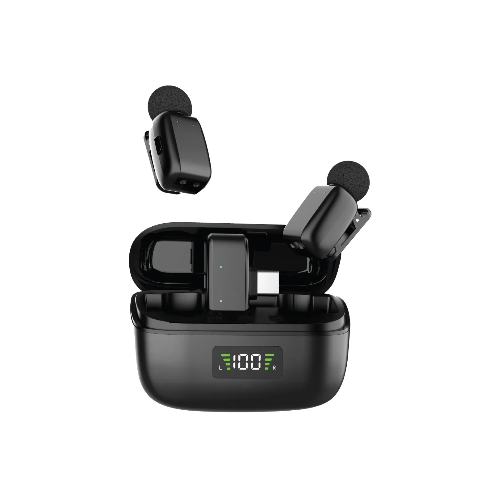 میکروفون یقه ای گرین لاین Flex Mic Duo با قابلیت حذف نویز فعال - 0990478123496-مشکی, گارانتی-6-ماه-تندیس-سرویس