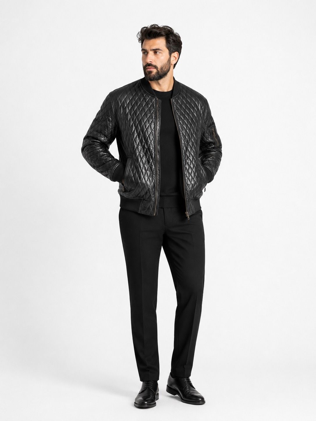کت چرم طبیعی اورجینال برند (REAL LEATHER) کد 0317