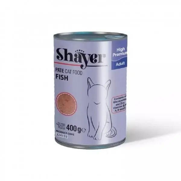 *کنسرو پته گربه شایر (SHAYER) طعم ماهی 400 گرم