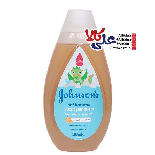 شامپو سر و بدن کودک جانسون Johnson حاوی عصاره عسل حجم 500 میل