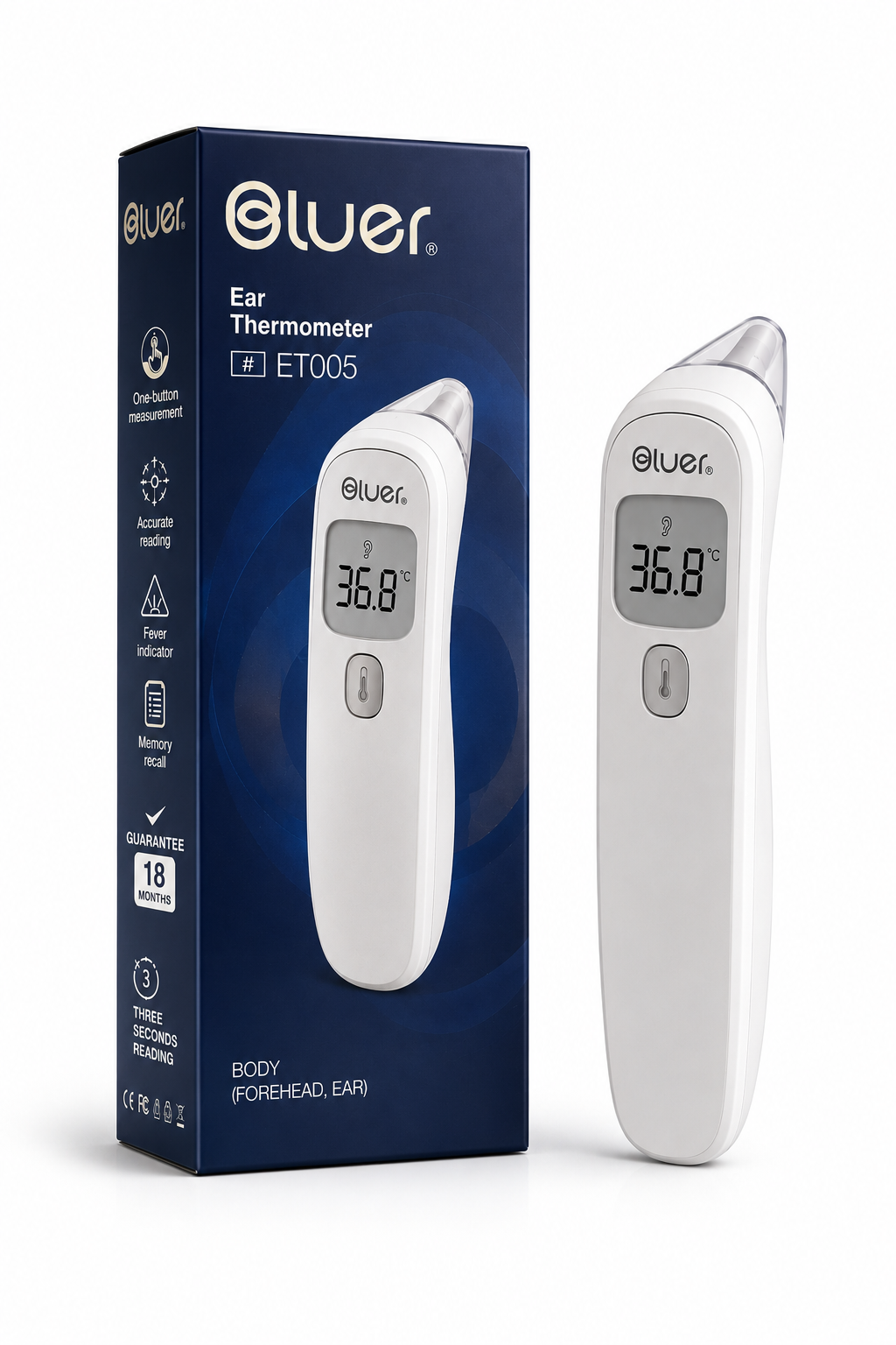 تب سنج دیجیتال و دماسنج ET005 بلوئر bluer