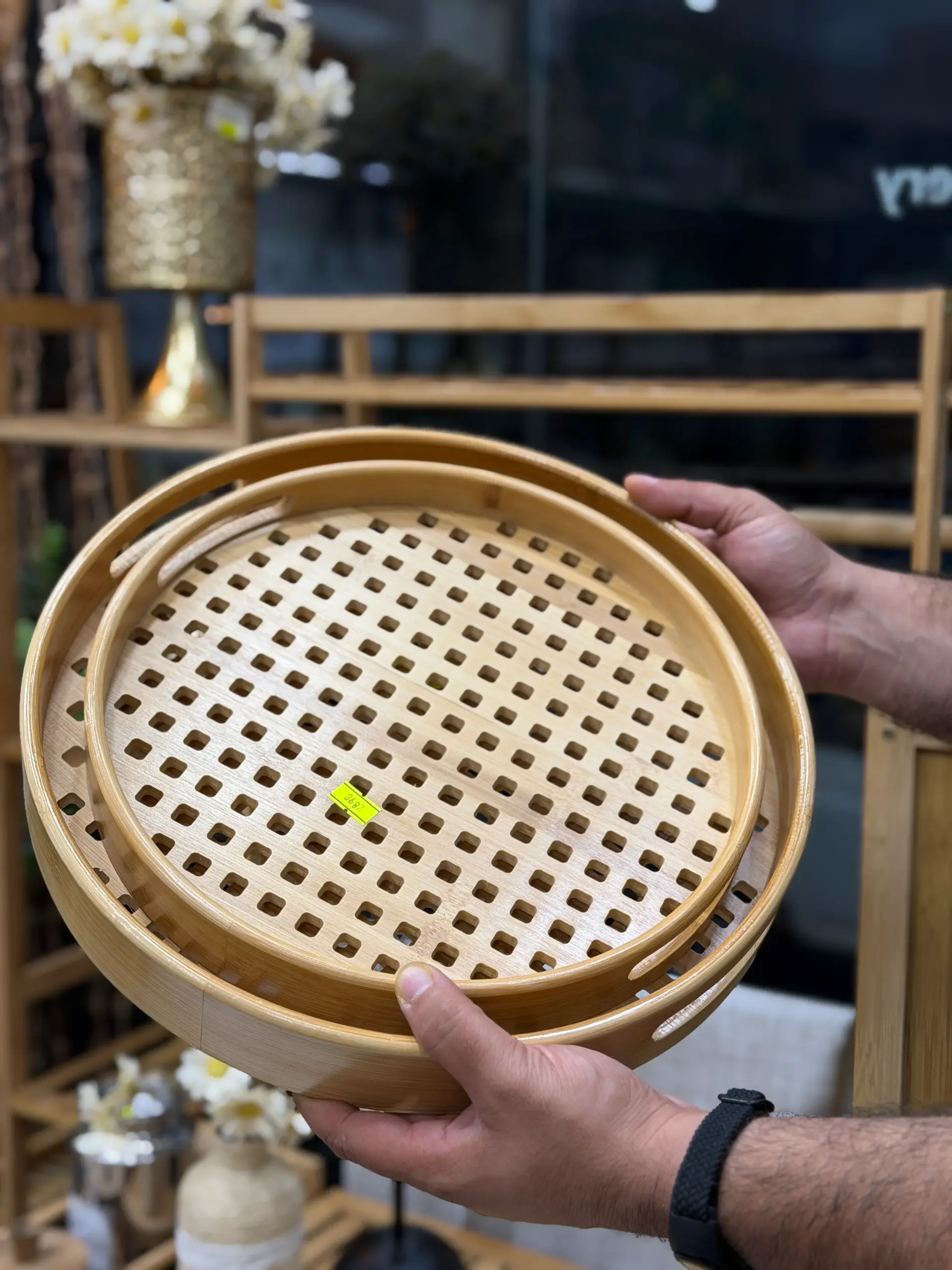 سینی بامبو حصیری