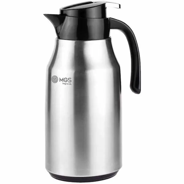 فلاسک بدنه استیل 1/9 لیتری (شیشه صورتی) MGS،کد FS20113