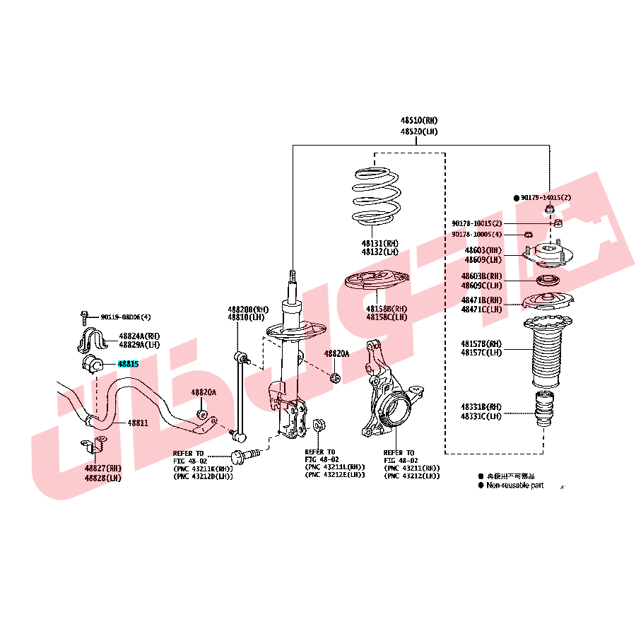 لاستیک چاکدار جلو لکسوس RX350 مدل 2013-2009