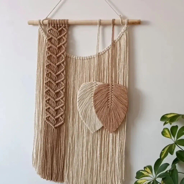 دیوارکوب مکرومه کد 130 برند گره چی و رنگ دلخواه