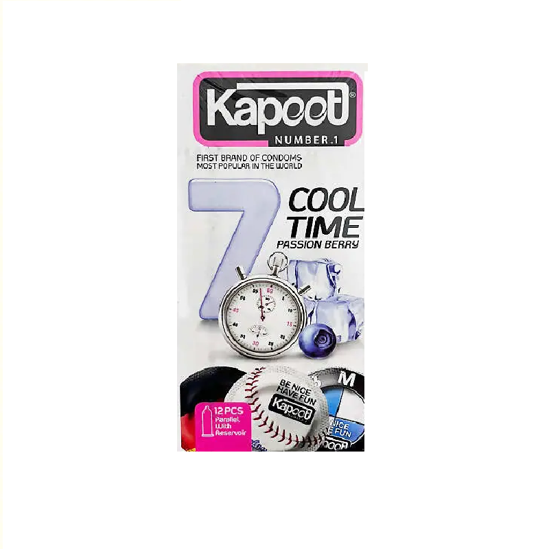 کاندوم تاخیری و خنک کاپوت (سرد) 12 عددی COOL 7 TIME