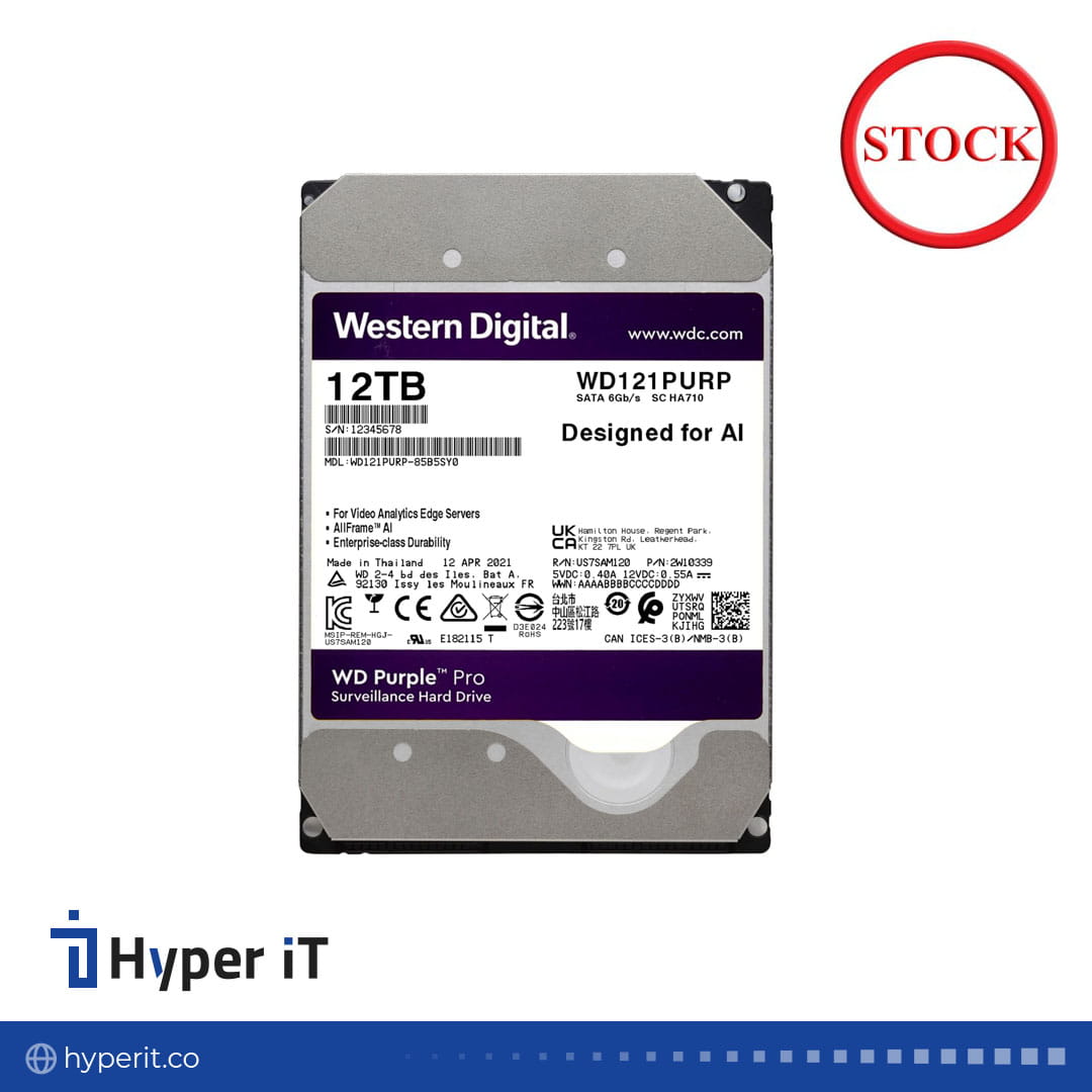 هارد 12 ترابایت بنفش وسترن مدل WD121PURP (استوک)