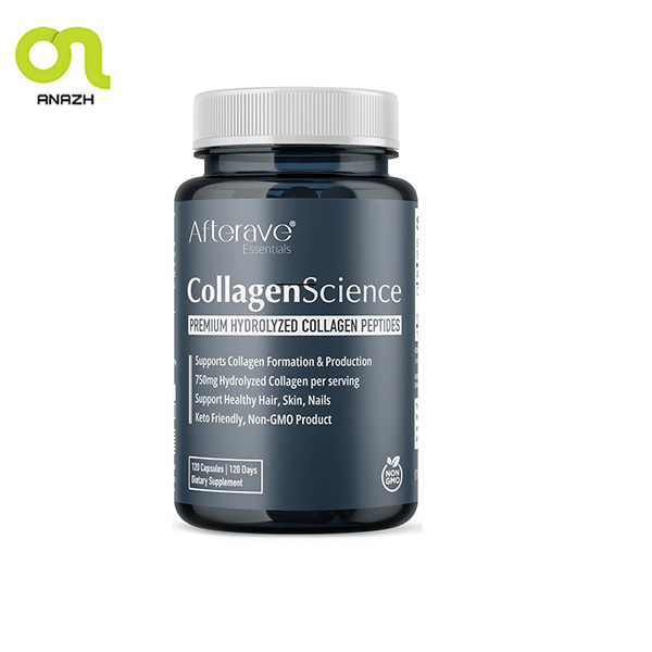 محصول کلاژن ساینس افتر ایو اصل 120 عددیAfterave Essentials CollagenScience Premium Hydrolyzed Collagen Peptides-اناژ