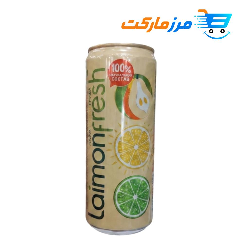 آبمیوه گازدار روسی لایموند طعم گلابی ۲۵۰ میلیلیتر