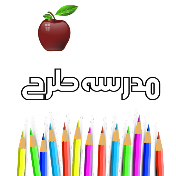 وکتور لایه باز بنر آموزشی مدرسه طرح مداد رنگی