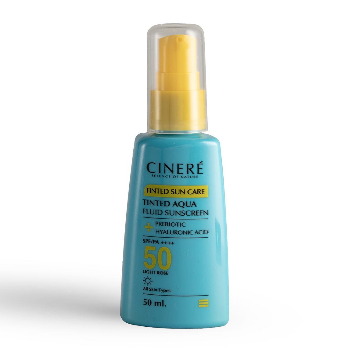 فلوئید ضد آفتاب SPF50 سینره لایت رز مناسب انواع پوست 50 میلی لیتر