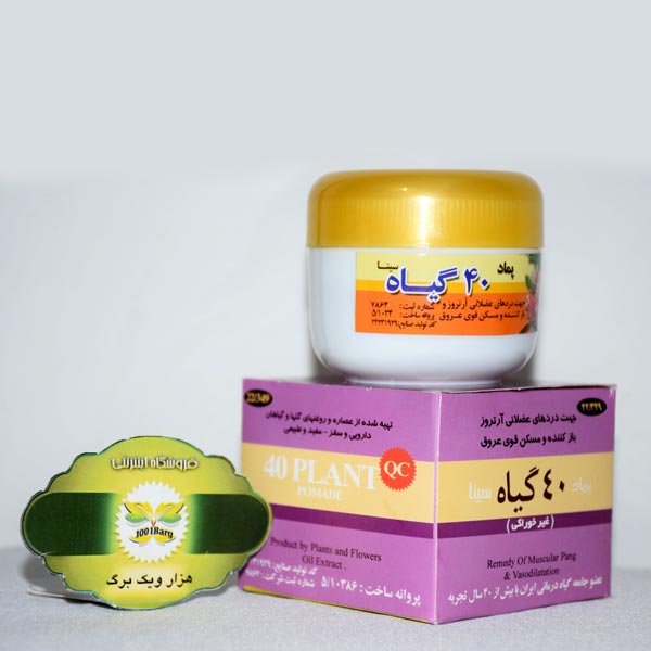 پماد سنتی ۴۰ گیاه سینا ( ضد دردهای عضلانی )