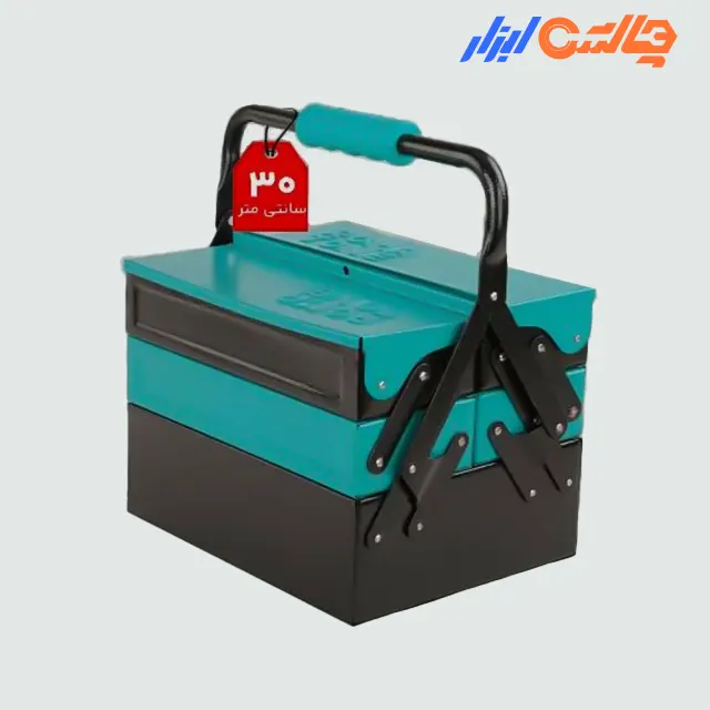جعبه ابزار فلزی 30 سانتی سه طبقه روماتون مدل 9033