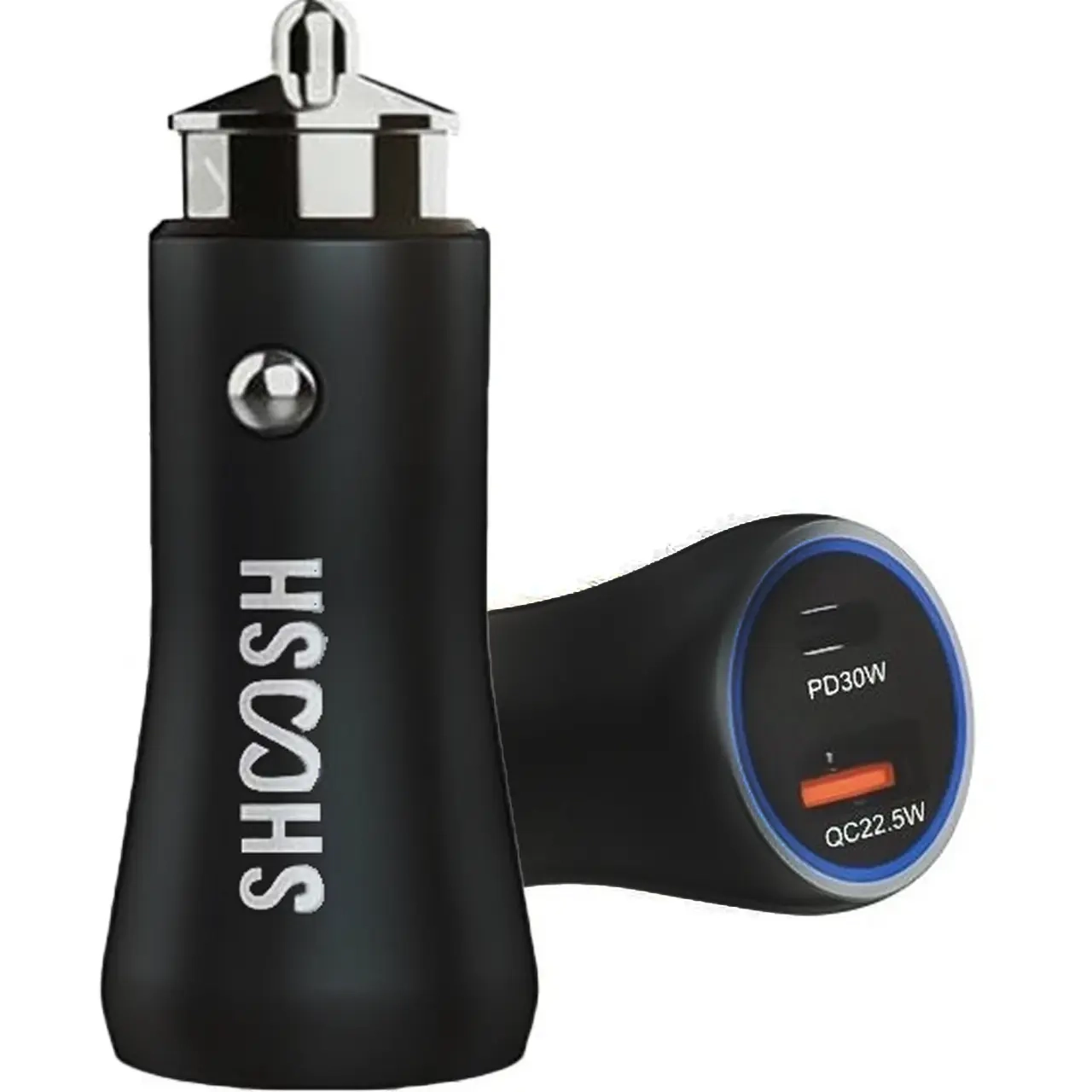 شارژر فندکی فست و PD دو پورت Shoosh مدل SH-801 52.5W - مشکی - SMO