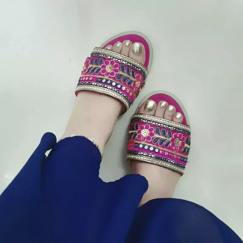 صندل مکرومه سوزندوزی شده 3