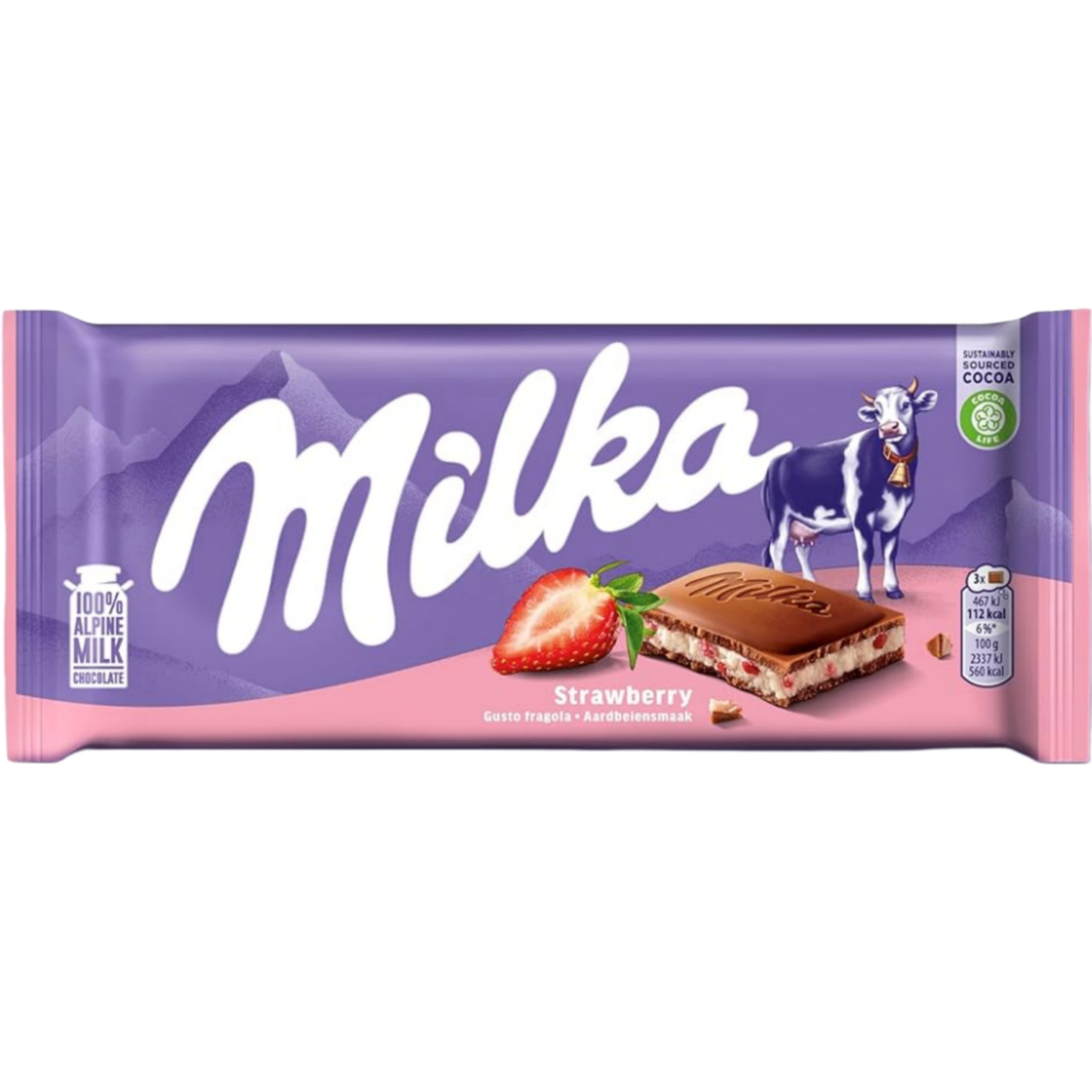 شکلات میلکا (توت فرنگی)