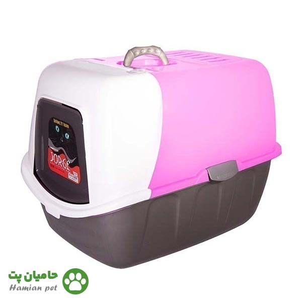 ظرف خاک گربه مسقف مدل جورج به همراه بیلچه