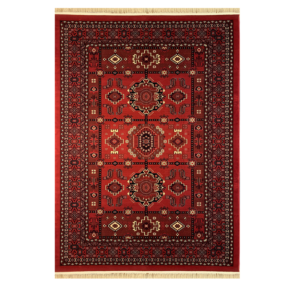فرش ماشینی ترکمن 500 شانه طرح بلوچ کد B316
