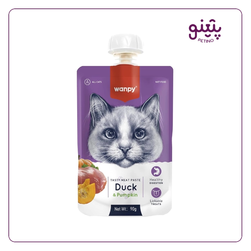پودینگ گربه ونپی با طعم اردک و کدوحلوایی