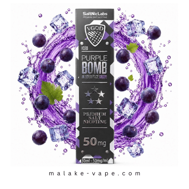 سالت نیکوتین بمب انگور یخ ویگاد (30میل) VGOD PURPLE BOMB ICE
