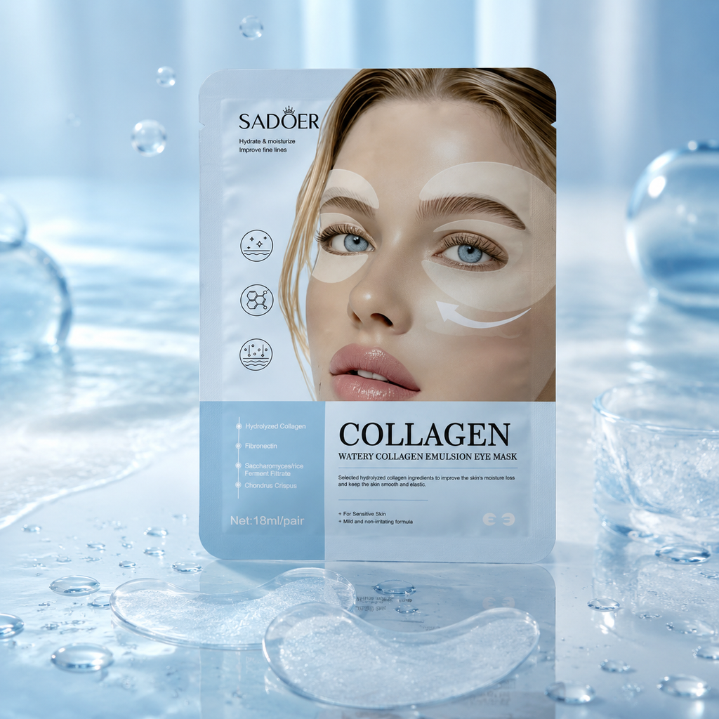 پک ۱۰ عددی ماسک دور چشم کلاژن امولسیونی سادور (SADOER Watery Collagen Emulsion Eye Mask)