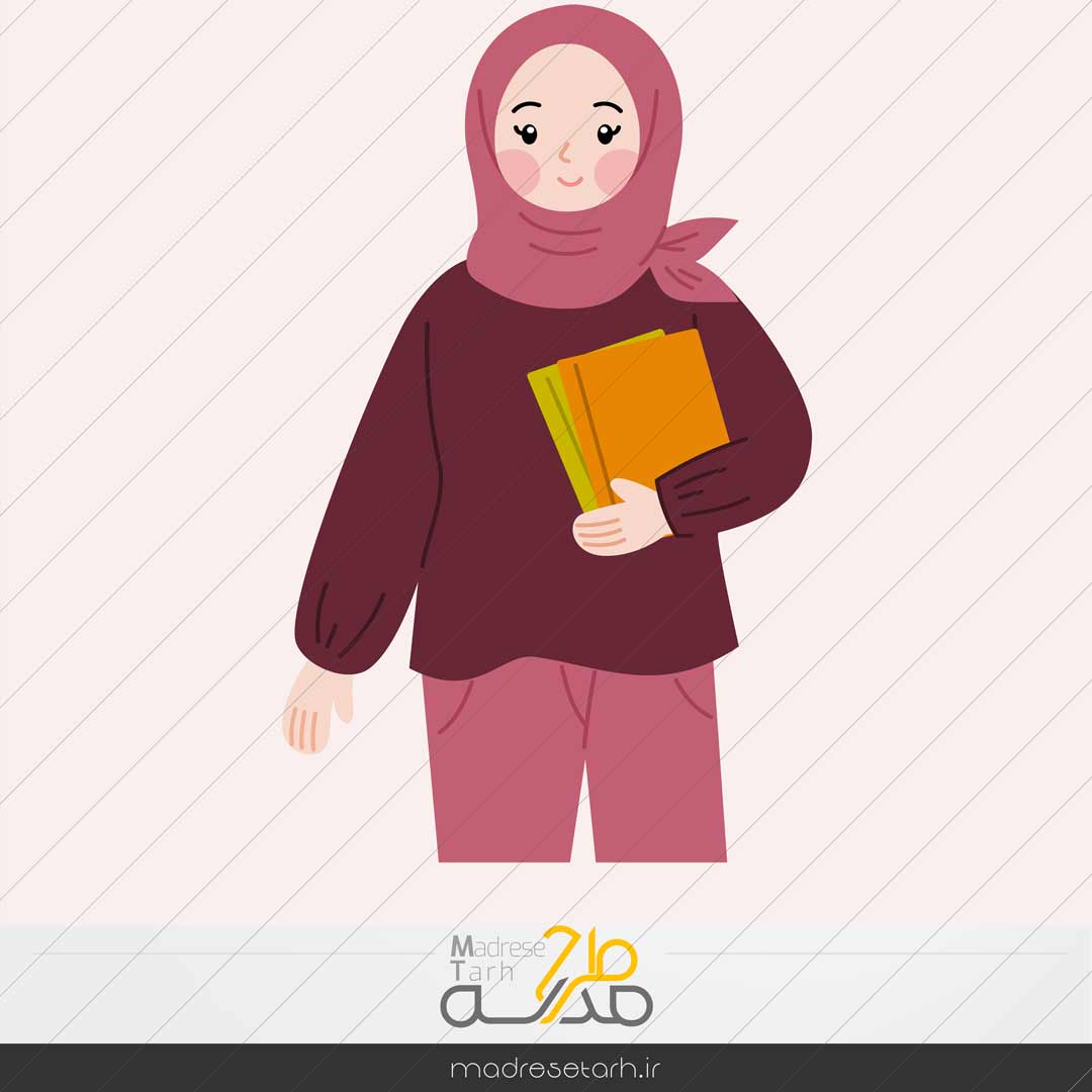 کاراکتر لایه باز دختر باحجاب