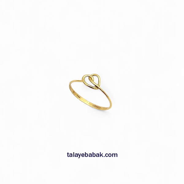 انگشتر مینیمال قلب گره ای MI092